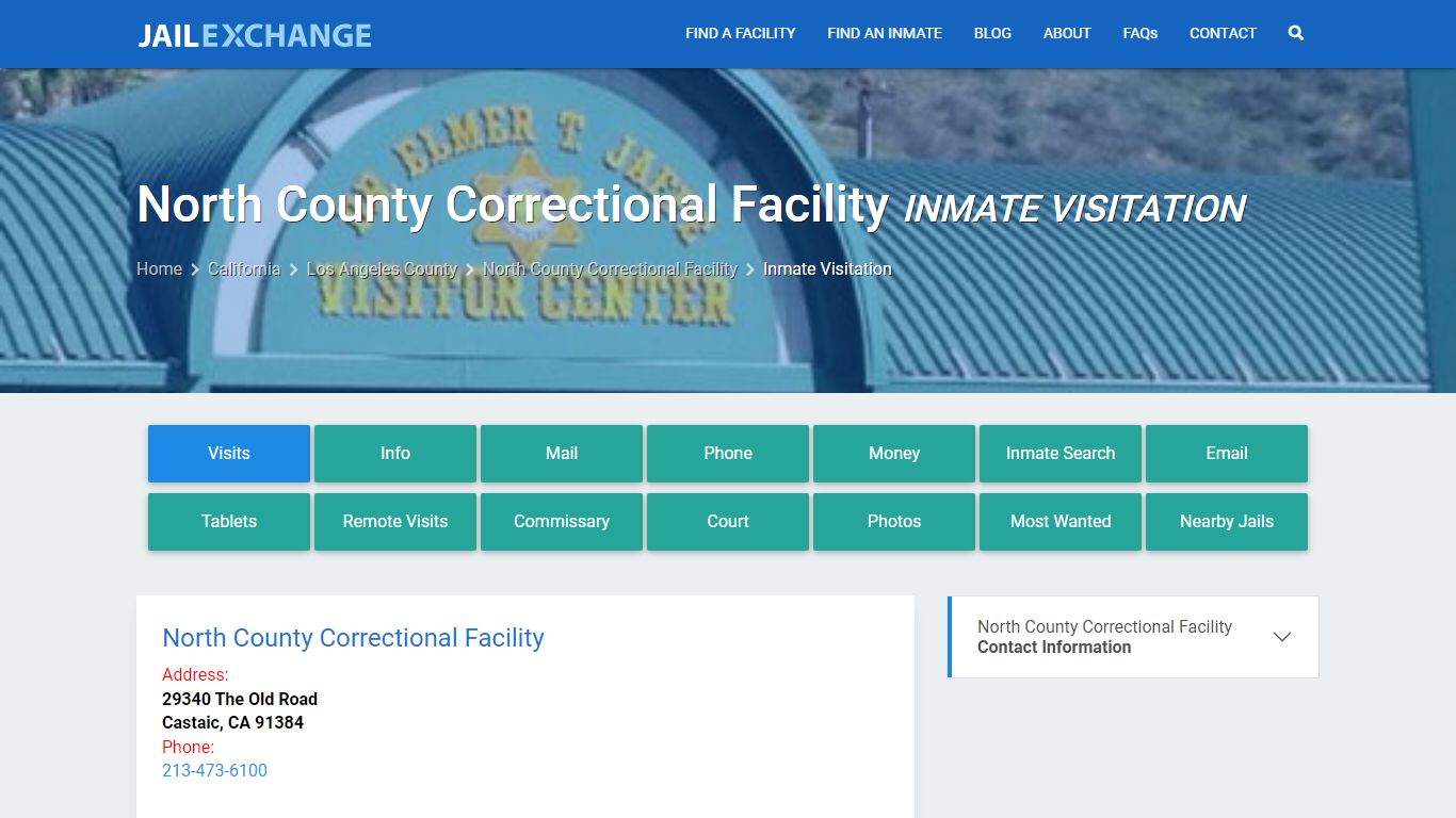 Inmate Visitation - North County Correctional Facility, CA - Jail Exchange